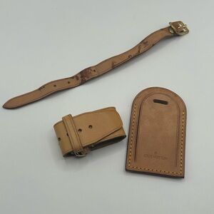 Louis Vuitton Brown Leather Bag Tag